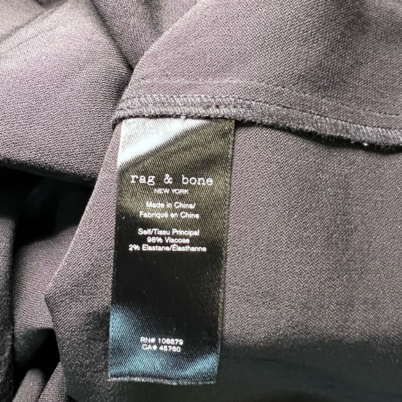 Rag & Bone Stephanie Black Long Sleeve Dress Size 8 - Picture 11 of 12